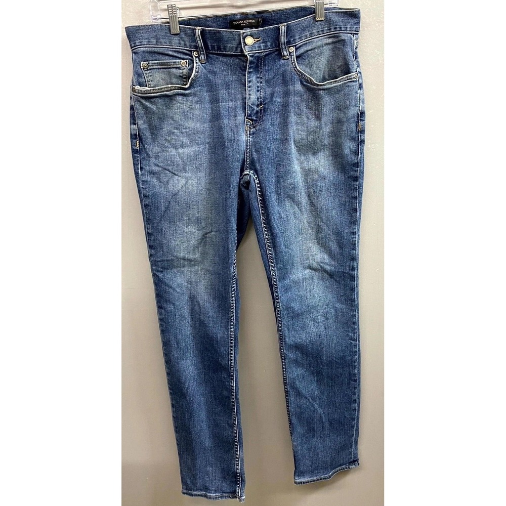 Banana Republic Slim Fit Jeans Mens 33x30 Blue Denim Cotton Stretch Skinny Leg